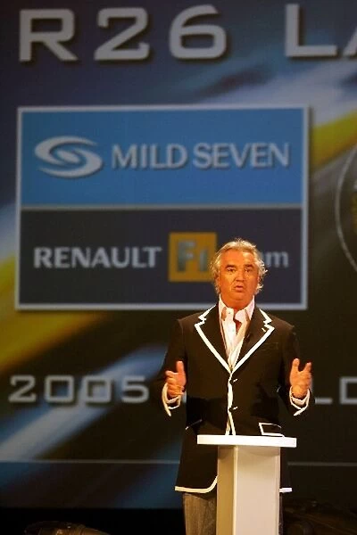 Renault R26 Launch: Flavio Briatore, Renault F1 Managing Director