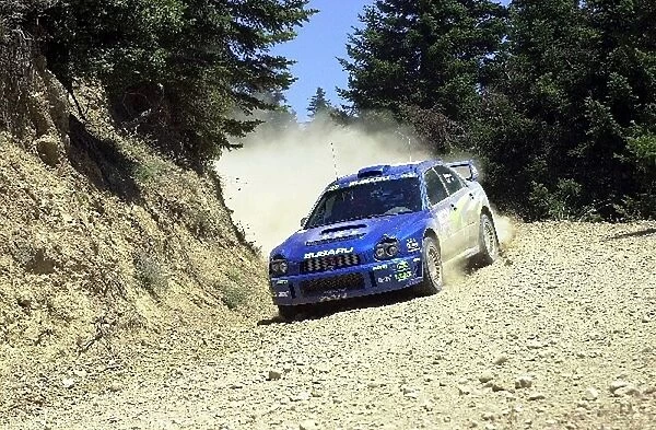 Richard Burns (GBR). World Rally Championship, Acropolis Rally, 14-17 June 2001