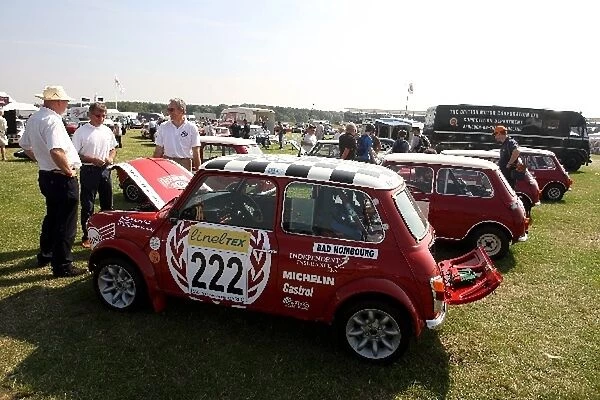 Silverstone Classic: Minis at the British Motor Corporation display