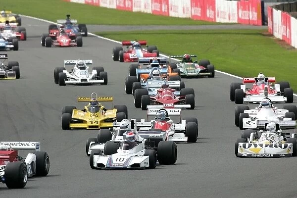 Silverstone Classic: The start of the James Hunt Trophy Race