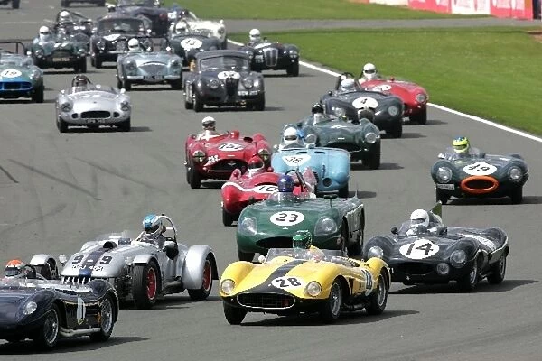 Silverstone Classic: The start of the RAC Woodcote trophy