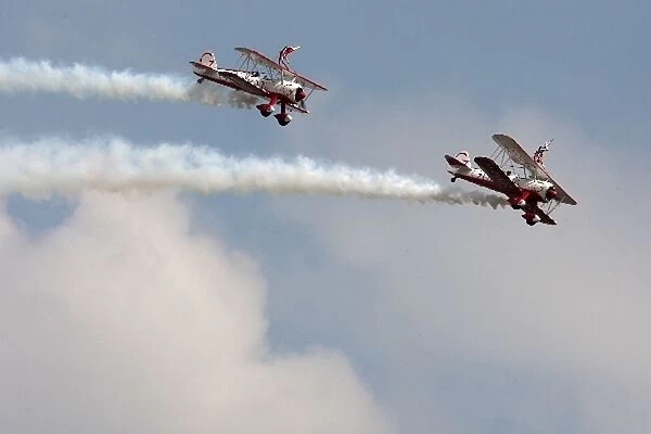 Silverstone Classic: Team Guinot Wing Walkers air display