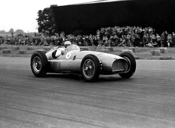 Silverstone, England. 12th - 14th July 1951: The V16 BRM P15 of Reg Parnell, 5th position