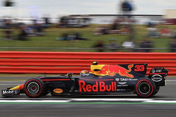 Silverstone, Northamptonshire, UK. Friday 14th July 2017. Max Verstappen, Red Bull Racing RB13 TAG Heuer World Copyright: JEP / LAT Images