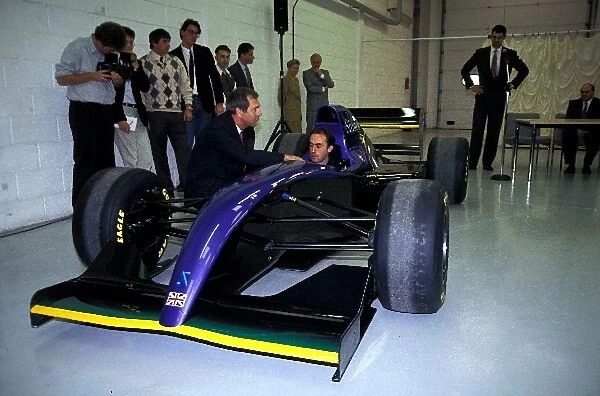 Simtek Grand Prix Launch: David Brabham sits in the cockpit of the new Simtek Ford S941