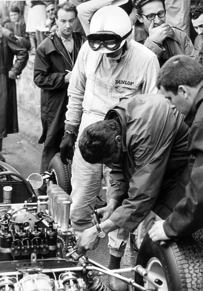 Spa-Francorchamps, Belgium. 11-13 June 1965: John Surtees, Ferrari 158, retired, portrait