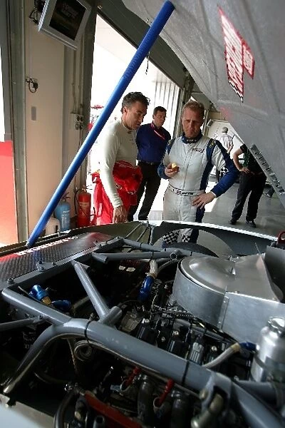 Speedcar Series Testing: L-R: Jean Alesi and Johnny Herbert
