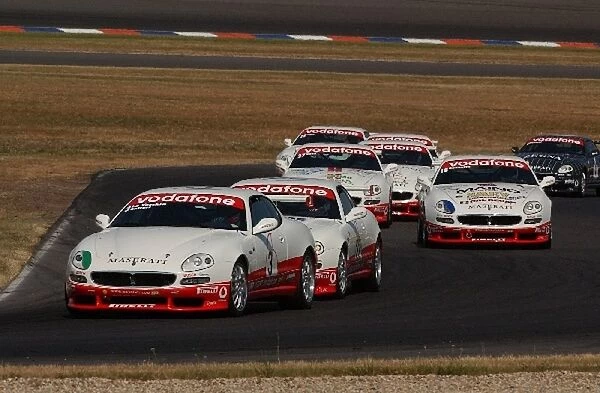 Start of the race, the second field of cars, lead by Max Cattori (CHE), Maserati 3200 GT Coup