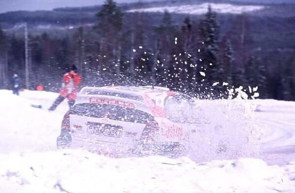 Thomas Radstrom, Toyota Corolla WRC. 4th place Swedish Rally