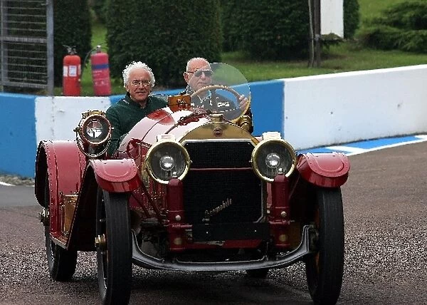 Tom Takes His Toys Out to Play: Tom Wheatcroft Donington Park circuit owner, drives an old 1907 Locomobile