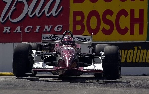 Tony Kanaan (BRA), Honda  /  Reynard, had the fastest Honda and will start sixth on the grid at the Toyota Grand Prix of Long Beach. Long Beach, Ca. 14 April, 2002