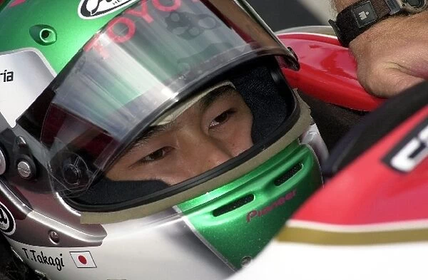 Tora Takagi gets himself set for qualifying at the Motorola 220 at Road America