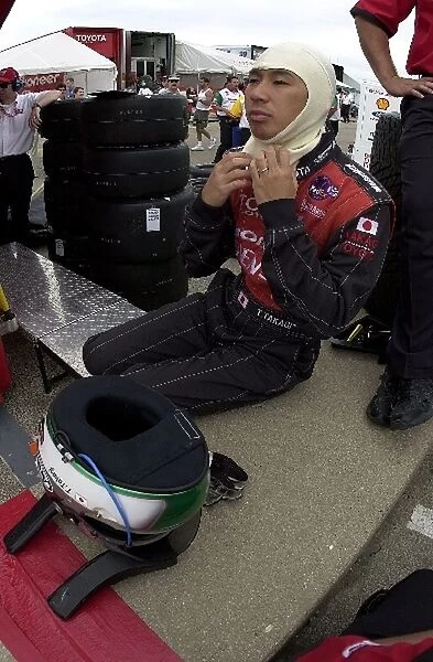 Tora Takagi prepares for practice for the Miller Lite 250, where he ended the day an excellent fifth fastest. The Milwaukee Mile, Milwaukee, Wi. 31