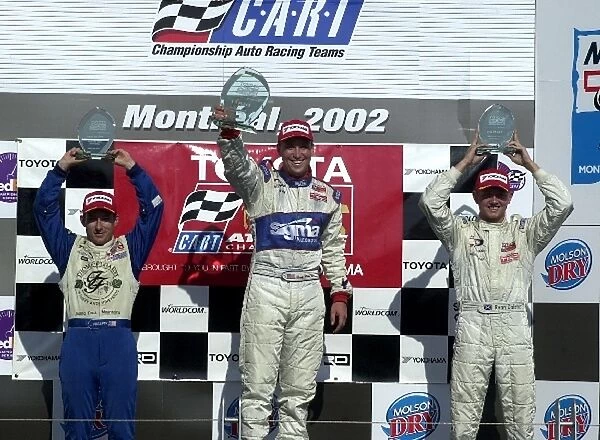 Toyota Atlantic top three finishers Fogarty, Moran, and Ryan Dalziel, (l to r)