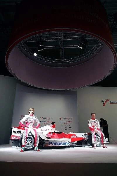 Toyota Launch: Jarno Trulli Toyota and Ralf Schumacher Toyota with the Toyota TF107