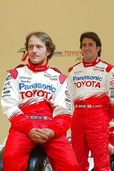 Toyota Racing TF104 Launch: Cristiano Da Matta Toyota and Ricardo Zonta Toyota Test Driver