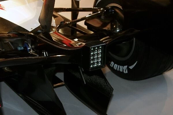 Toyota TF106 Launch: TF106 rear diffuser, suspension and light detail