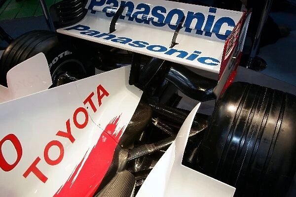 Toyota TF106 Launch: TF106 rear wing and suspension detail
