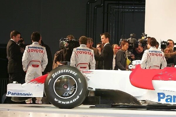 Toyota TF108 Launch: The drivers are interviewed by the media