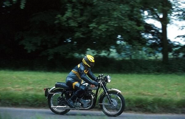 Trevor Foster Photo Feature: Trevor Foster, Managing Director of Jordan Grand Prix, demonstrates his vintage motorcycle