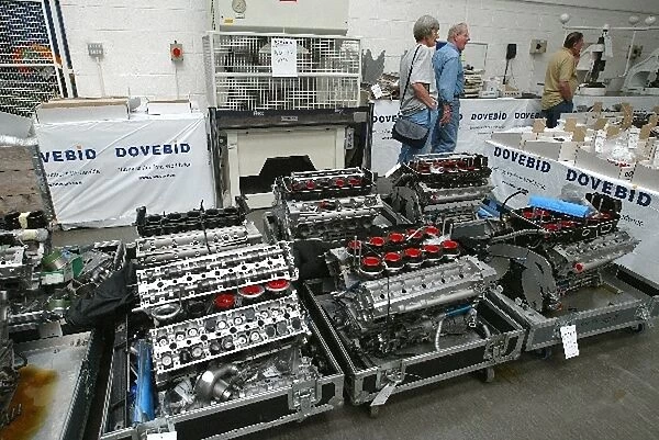 TWR Arrows F1 Auction Preview: Various F1 engines. The recievers hold an auction to sell any remaning Arrows F1 artefacts from the bankrupt team
