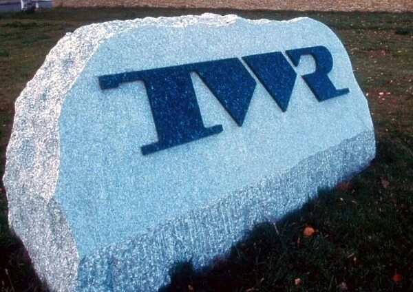 TWR Factory Visit. TWR Logo at the factory.