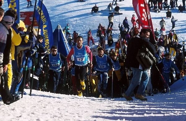 Villars 24 Hour Ski race: The start of the race
