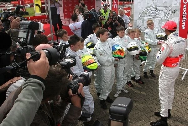 Vodafone Promo Event: Lewis Hamilton with the Young Karters