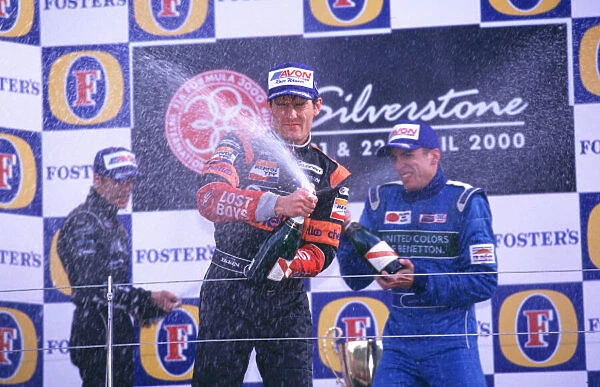 Webber and Manning spray Champagne