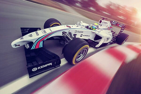 Williams Martini Racing Launch. 6th March 2014. The Williams Mercedes FW36 on track. Photo: Williams Martini Racing. ref: Digital Image 1063_WilliamsF1_Image_04_02a