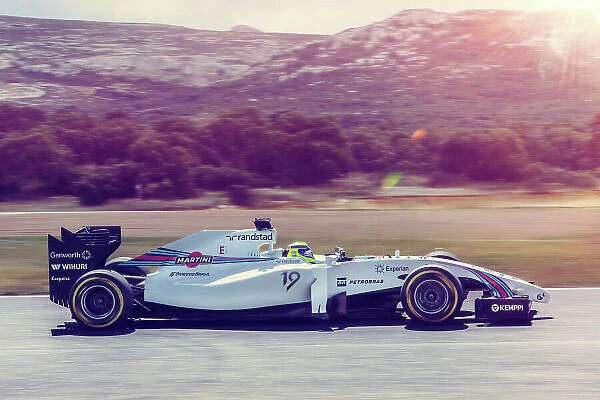 Williams Martini Racing Launch. 6th March 2014. The Williams Mercedes FW36 on track. Photo: Williams Martini Racing. ref: Digital Image 1063_WilliamsF1_Image_06_03c