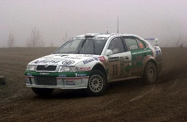World Rally Championship: Armin Schwarz Skoda Octavia WRC on Stage 10, Margam. Day two
