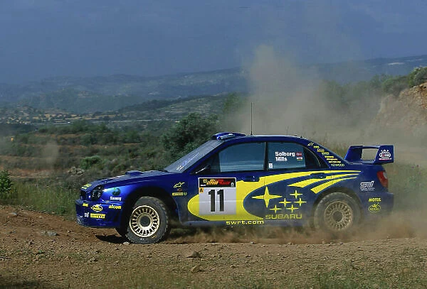 World Rally Championship Cyprus Rally, Cyprus. 18th - 21st April 2002. Petter Solberg  /  Philip Mills, Subaru Impreza WRC, 5th position overall. World Copyright: McKlein / LAT Photographic ref: 35mm Image A05