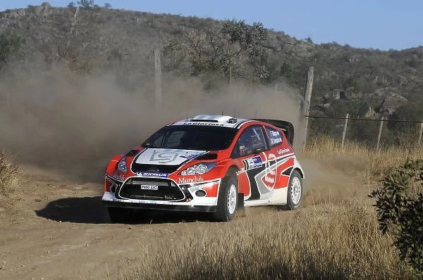 World Rally Championship: Federico Villagra, Ford Fiesta RS WRC, on the shakedown stage
