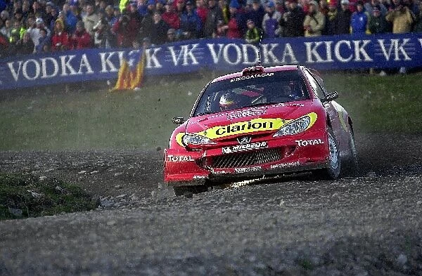 World Rally Championship: Gilles Panizzi  /  Herve Panizzi Peugeot 206 WRC kicks up some sparks