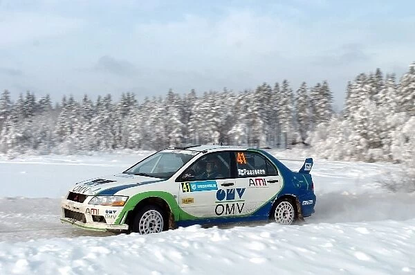 World Rally Championship: Jani Psonen with co-driver Sirkka Rautiainen Mitsubishi Lancer EVO VII on stage 18