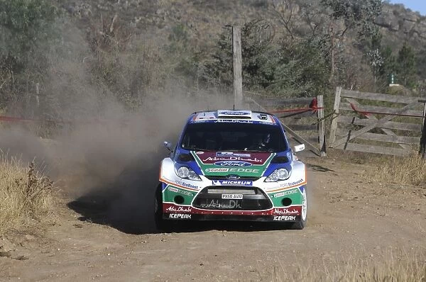 World Rally Championship: Jari-Matti Latvala, Ford Fiesta RS WRC, on the shakedown stage
