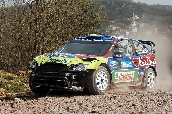 World Rally Championship: Jari-Matti Latvala Ford Focus WRC struggles through stage 10 after crashing off the stage 1km from the start