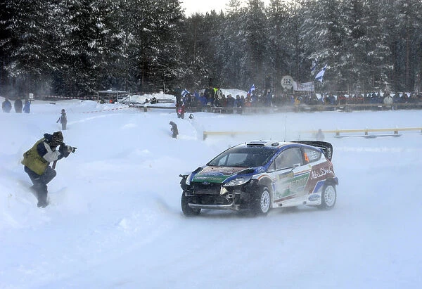 World Rally Championship: Jari-Matti Latvala Ford Fiesra WRC RS on stage 3