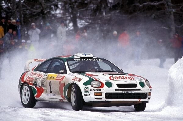 World Rally Championship: Juha Kankkunen  /  Nicky Grist Toyota Celica GT-Four. They finished in 3rd position