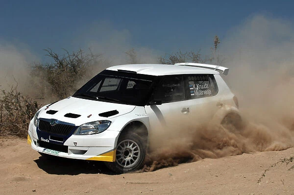 World Rally Championship: Karl Kruuda, Skoda Fabia S2000, on the test stage
