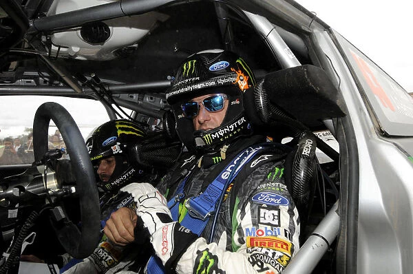 World Rally Championship: Ken Block Ford Fiesta RS WRC at the end of the final stage