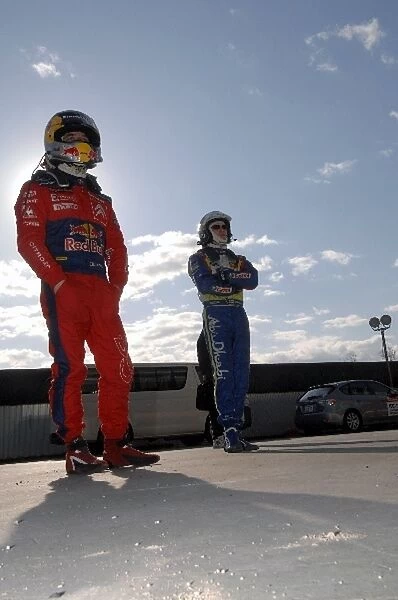 World Rally Championship: L-R: Sebastien Loeb, Citroen, and Jari-Matti Latvala, Ford