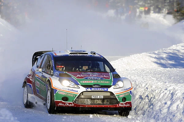 World Rally Championship: Mikko Hirvonen Ford Fiesta RS WRC on stage 9