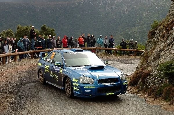 World Rally Championship: Niall McShea, Subaru Impreza WRC, on stage 7, finished leg 2 in 15th place