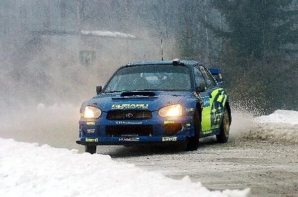 World Rally Championship: Petter Solberg with co-driver Phil Mills Subaru Impreza WRC on stage two