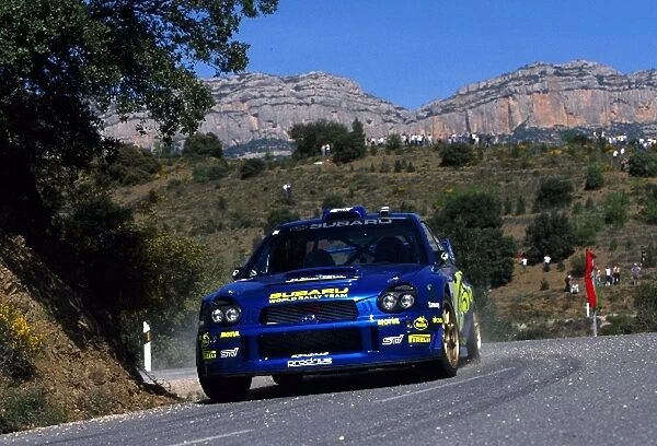 World Rally Championship: Petter Solberg takes a corner at high speed on his way to 5th place in his Subaru Impreza WRC 2002