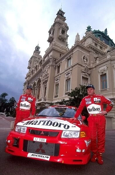 World Rally Championship: R-L: Tommi Makinen and co-driver Risto Mannisenmaki, Mitsubishi Lancer EVO