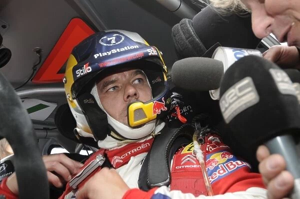 World Rally Championship: Sebastien Loeb, Citroen, at the end of the final stage