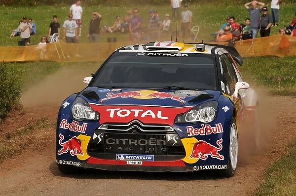 World Rally Championship: Sebastien Ogier, Citroen DS3 WRC, on the shakedown stage